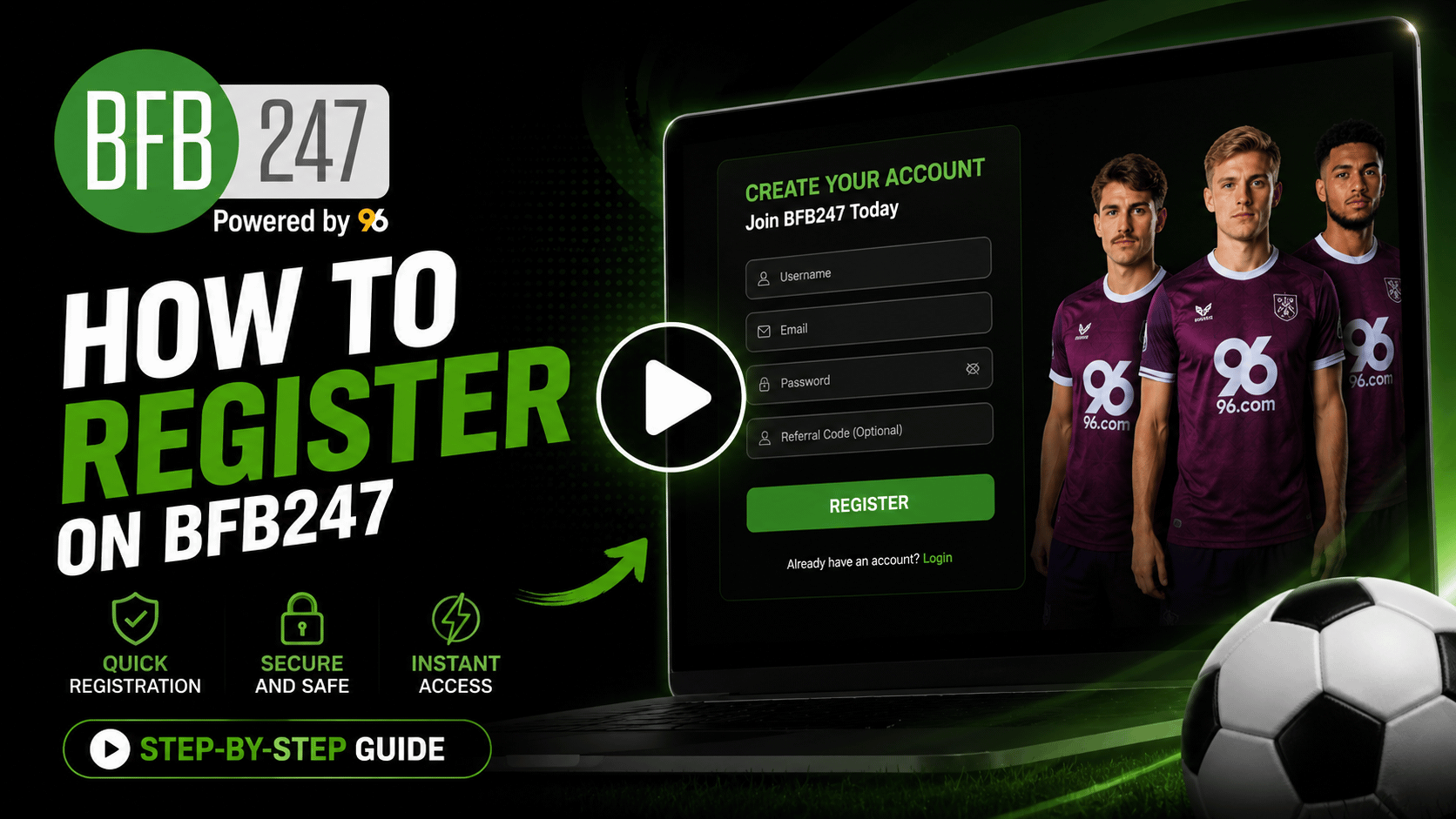 BFB247 Powered by 96EX registration guide - How to register on BFB247 step by step